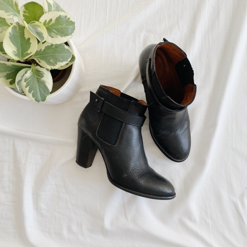 Madewell Black Lonny Leather Booties
